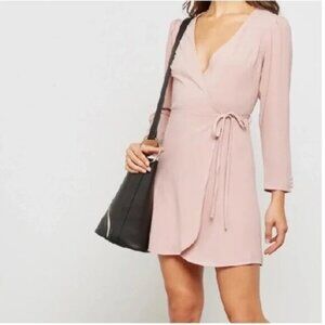 Topshop Crepe Wrap Minidress